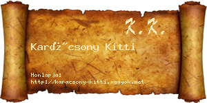 Karácsony Kitti névjegykártya