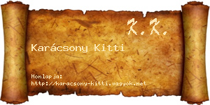 Karácsony Kitti névjegykártya