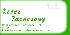 kitti karacsony business card
